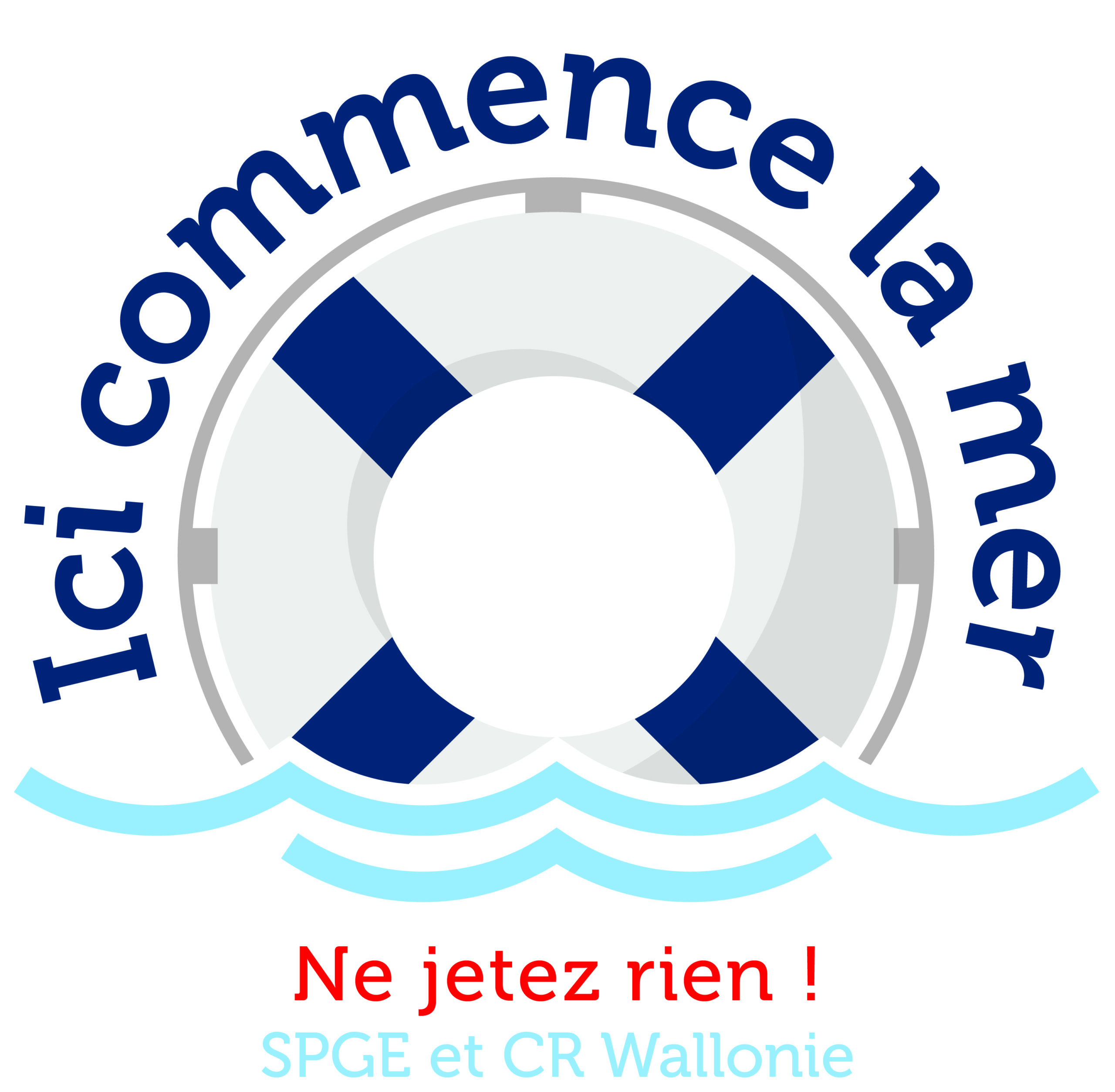 Macaron Ici commence la mer